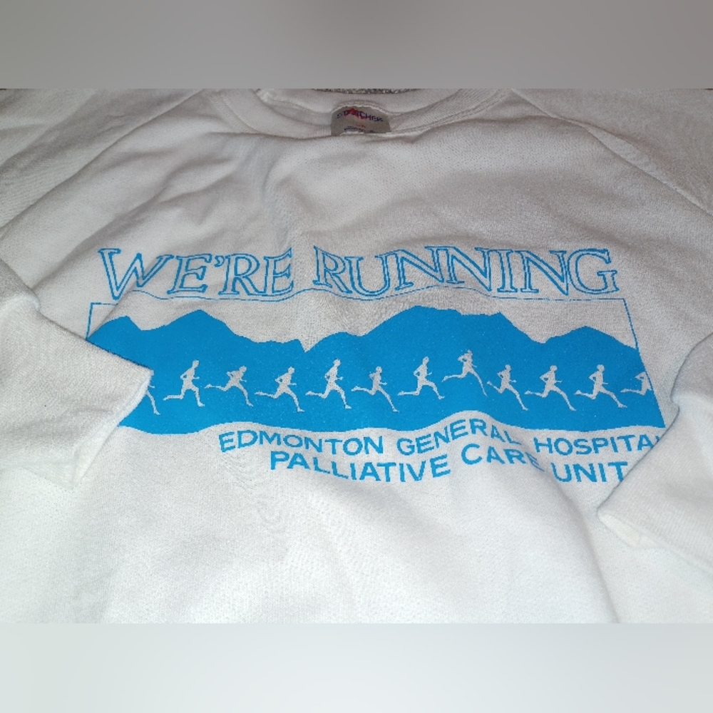 Vintage 1990s "We're Running - Edmonton General Hospital" Sweater NWOT Large
